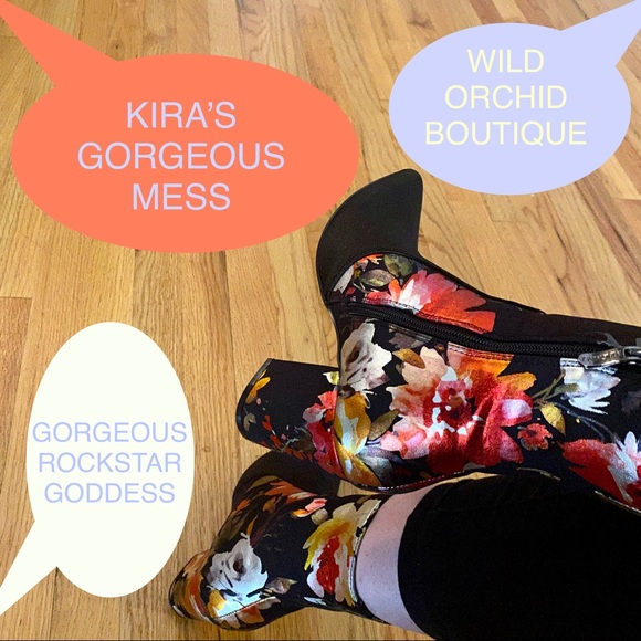 🖤💛BNIB💛🖤FLORAL ANKLE BOOTS🖤💥FLASH SALE💥🖤 - Picture 3 of 5